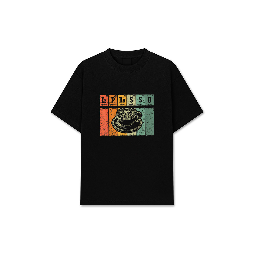 Retro Espresso Lover Periodic Elements Espresso T-Shirt