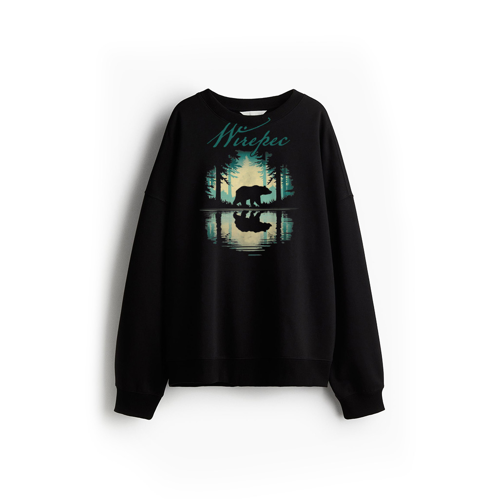 Retro Forest Bear Outdoors Nature Women Men Vintage Graphic Sweatshirt