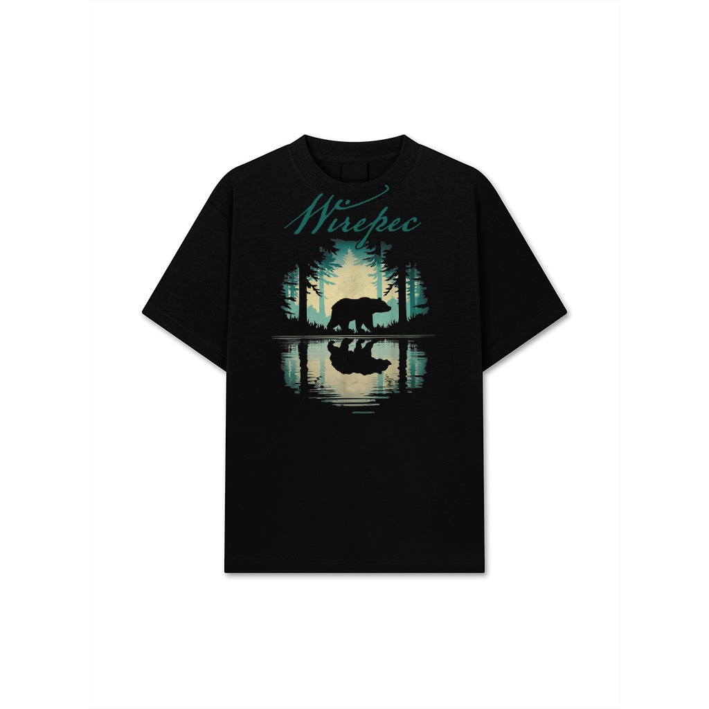 Retro Forest Bear Outdoors Nature Women Men Vintage Graphic T-Shirt