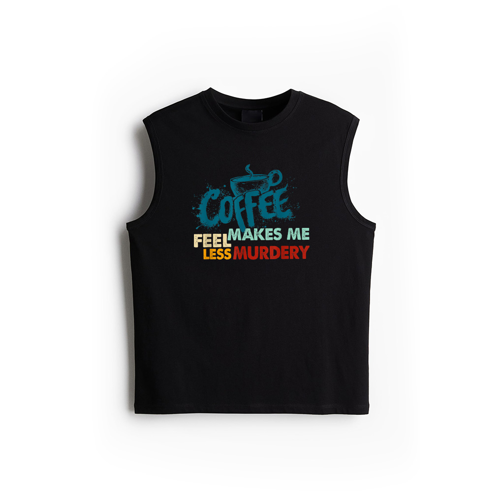 Retro Funny Coffee Makes Me Feel Less Murdery Tank Top