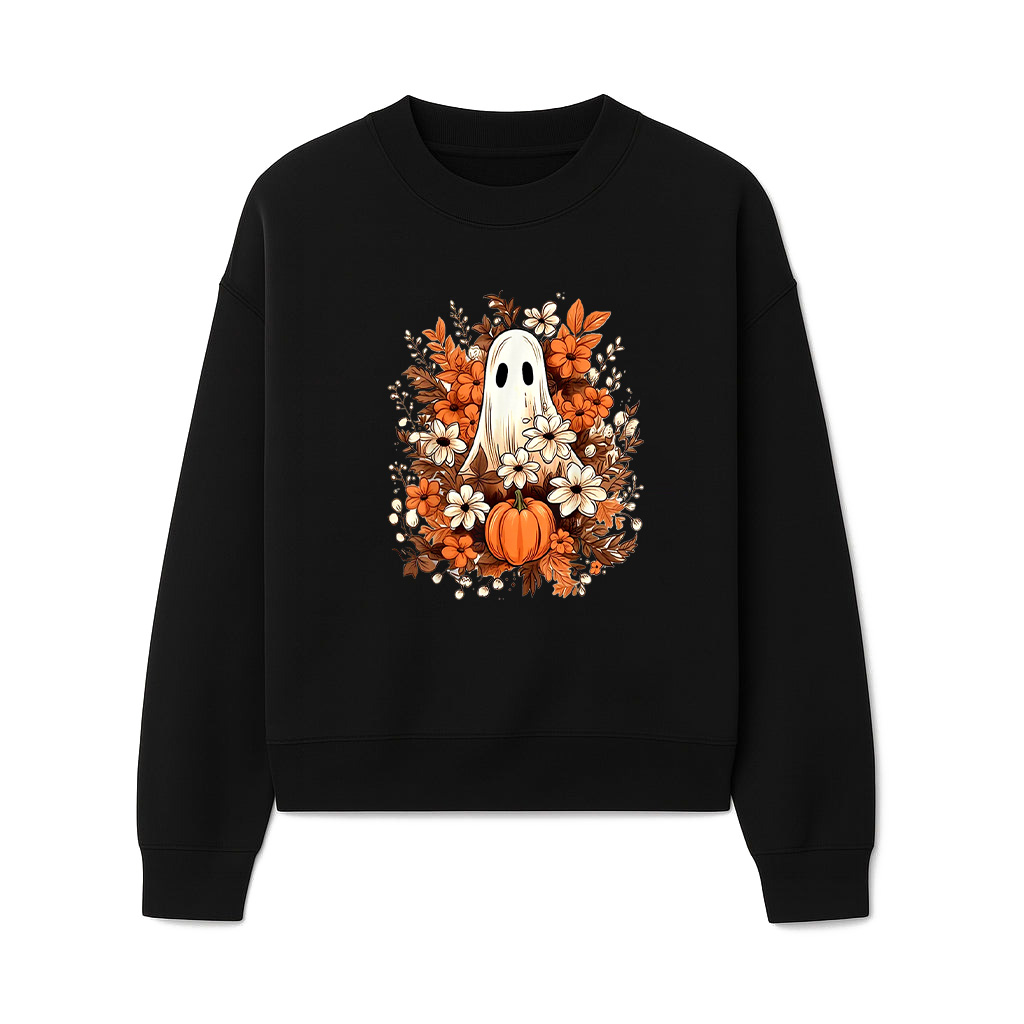 Retro Ghost Flowers Vintage Floral Ghost Halloween Sweatshirts 06-10-2025