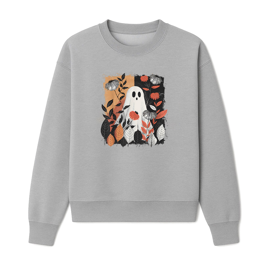 Retro Ghost Spooky Scary Season Boho Floral Halloween Sweatshirts 06-10-2025