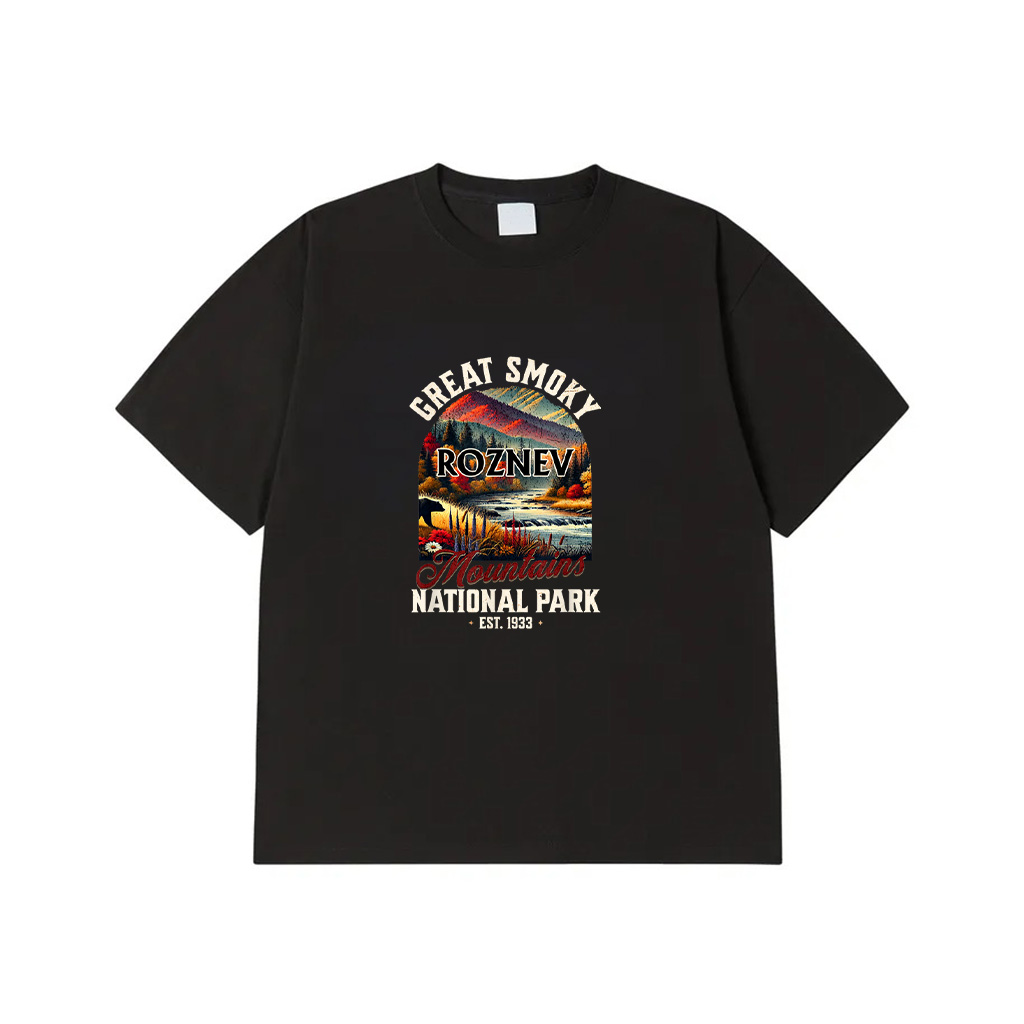 Retro Great Smoky Mountains National Park  Vintage USA T-Shirt Summer Collection