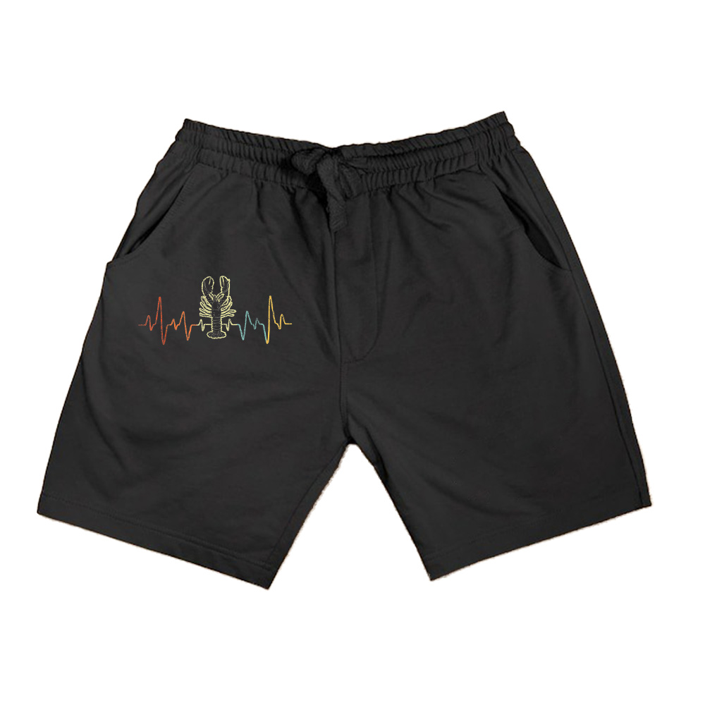 Retro Heartbeat Lobster Lover Funny Lobster Vintage Shorts