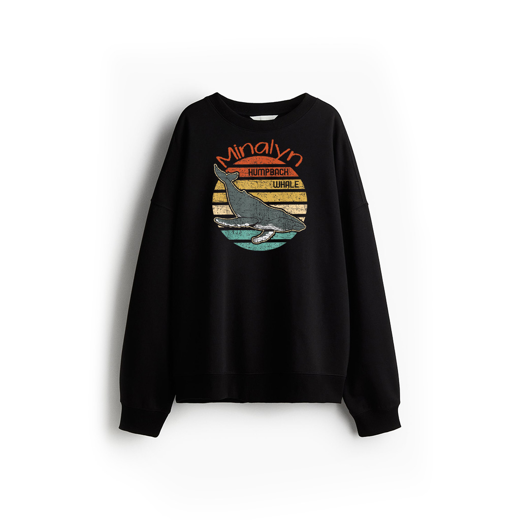 Retro Humpback Whale Sweatshirt