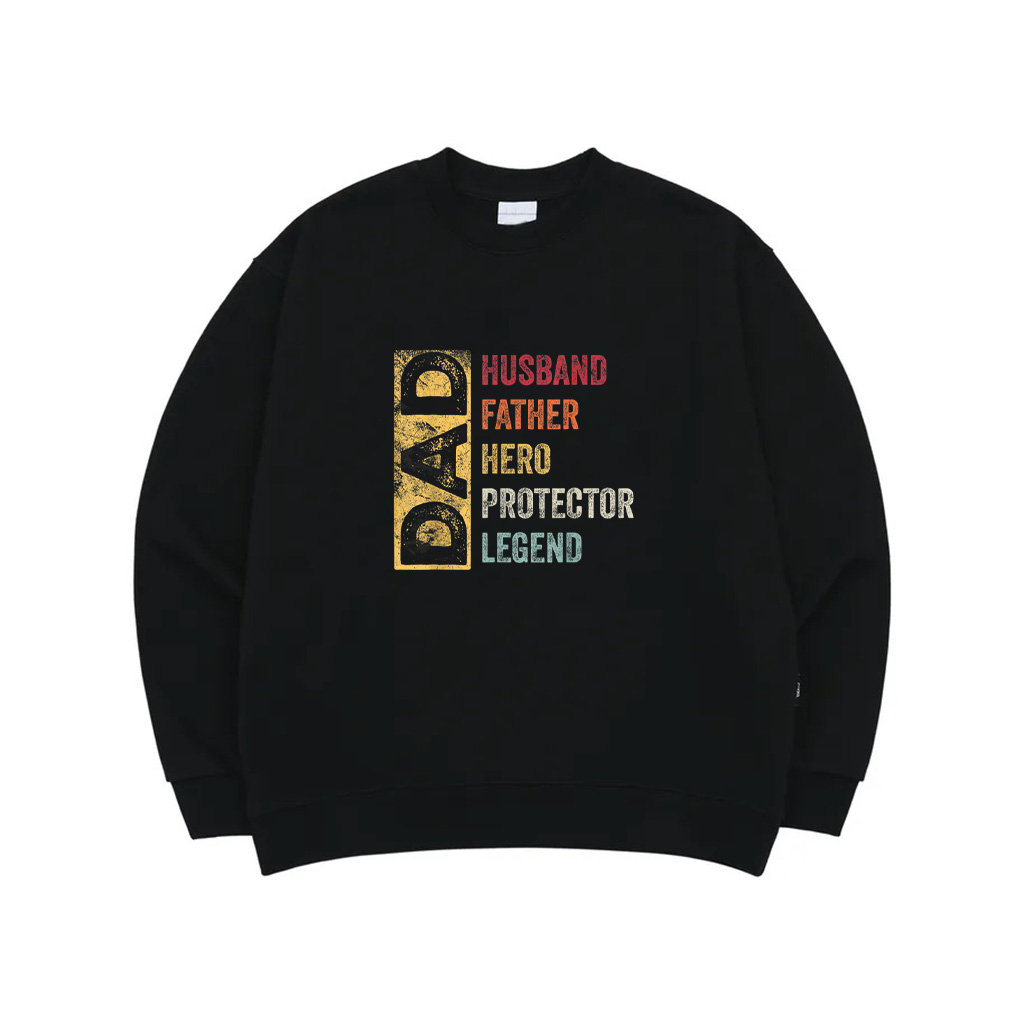 Retro Husband Father Hero Protector Legend Father Day Dad Sweatshirt