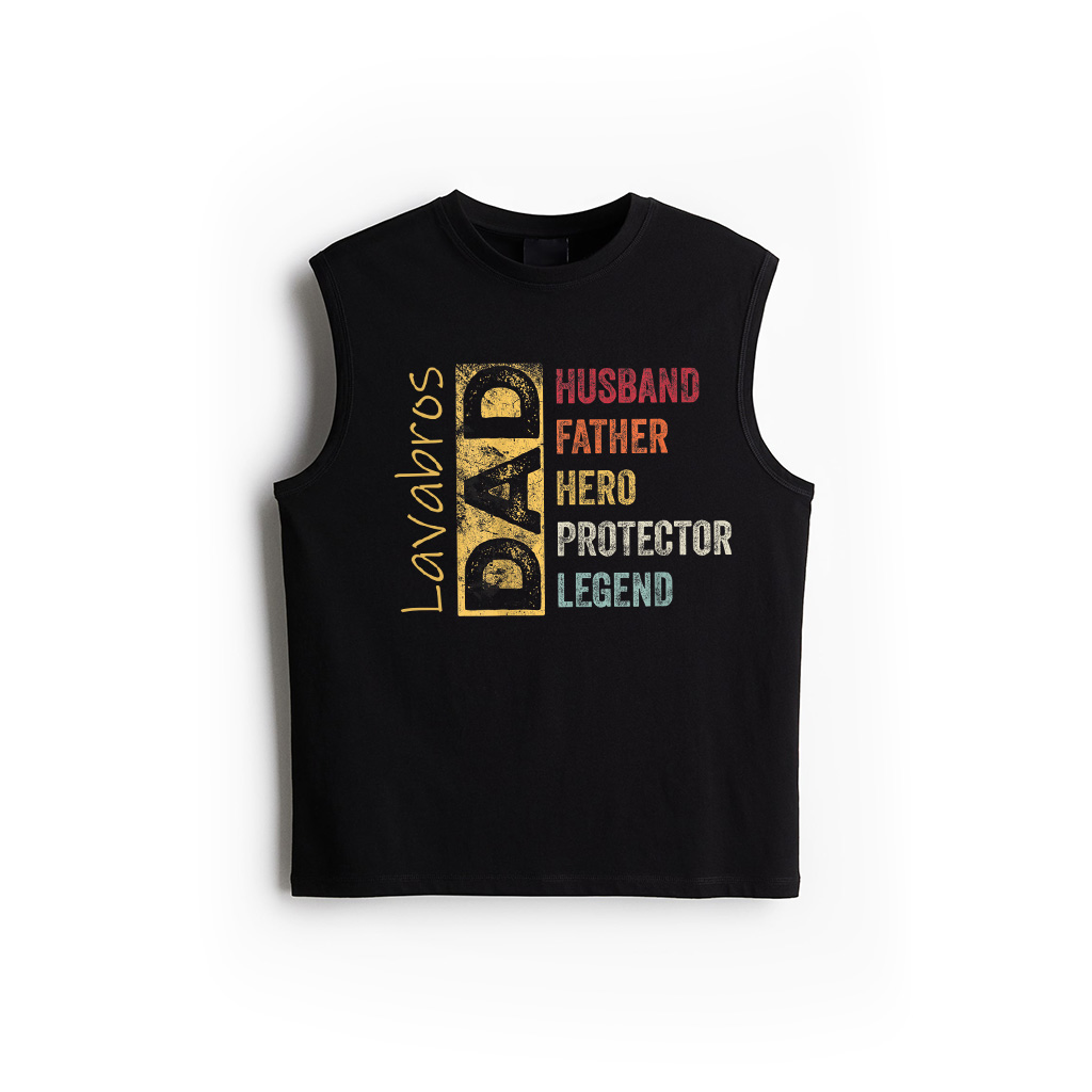 Retro Husband Father Hero Protector Legend Father Day Dad Tank Top