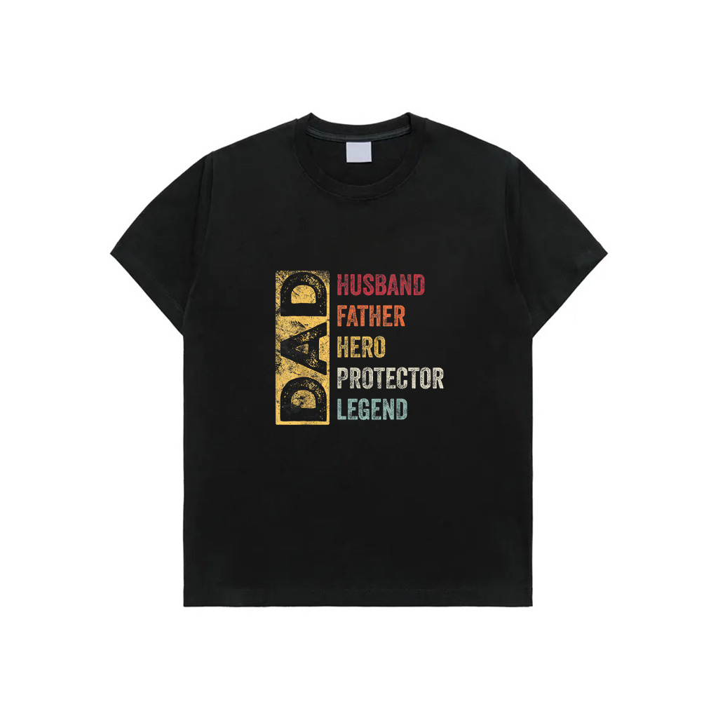 Retro Husband Father Hero Protector Legend Father Day Dad T-Shirt