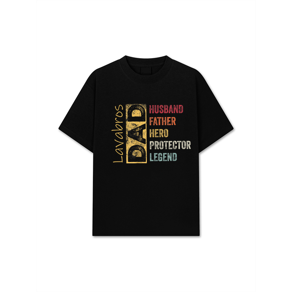 Retro Husband Father Hero Protector Legend Father Day Dad T-Shirt