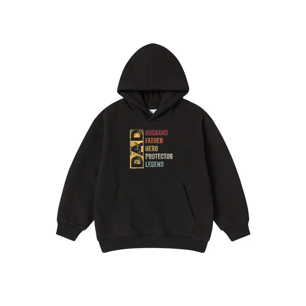 Retro Husband Father Hero Protector Legend Father Day Dad Hoodie