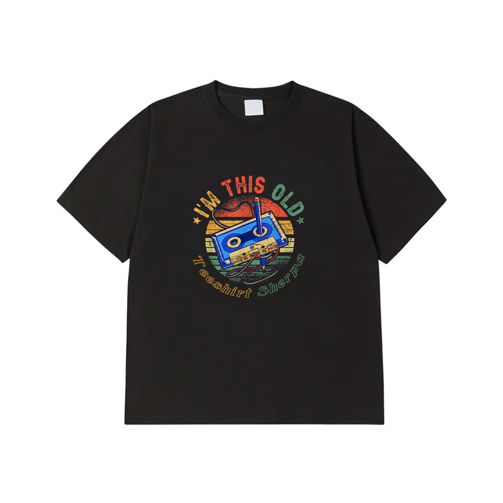 Retro I'm This Old Classic Music Vintage Cassette Tape T-Shirt