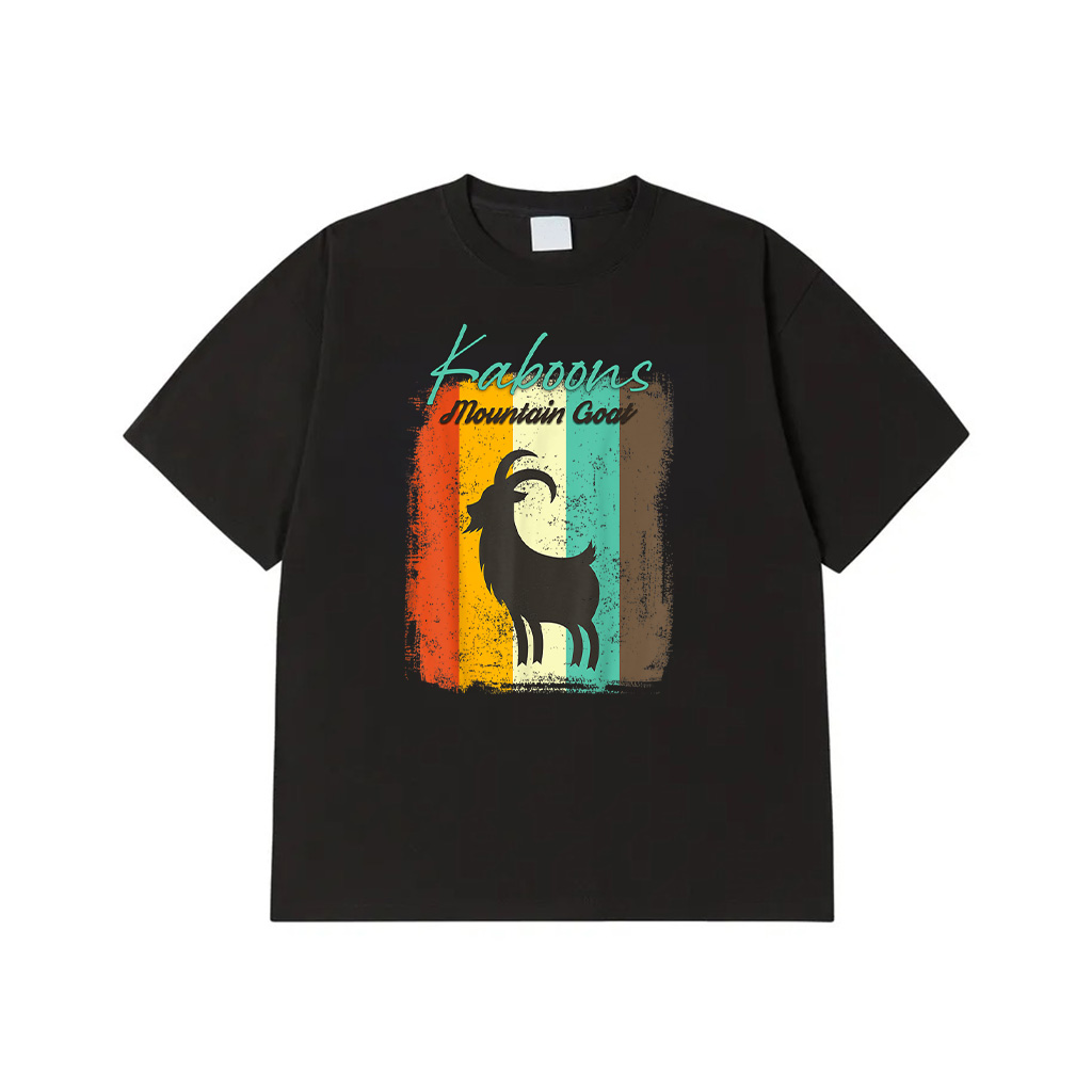 Retro Mountain Goat Silhouette Vintage Nature Style T-Shirt