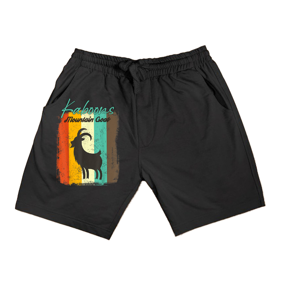 Retro Mountain Goat Silhouette Vintage Nature Style Shorts