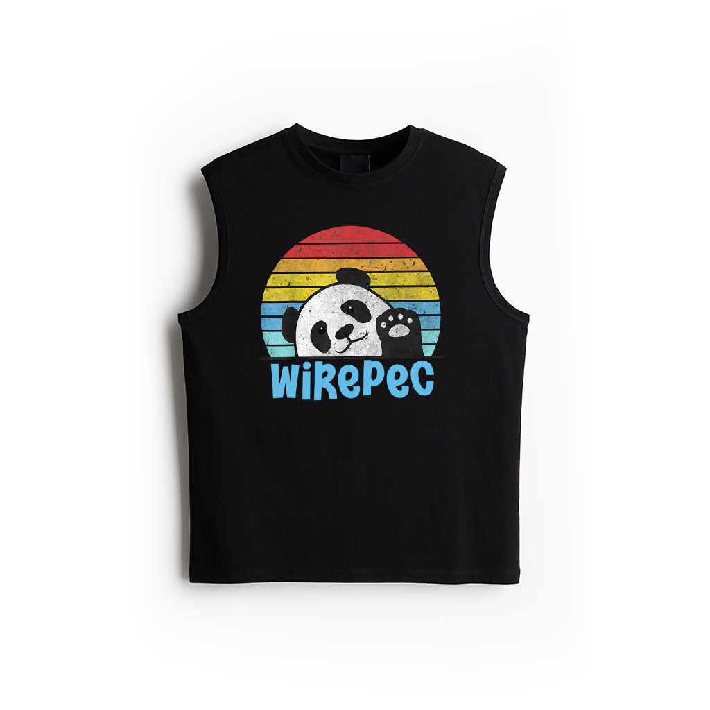 Retro Panda Cute Panda Bear Vintage Zookeeper Zoo Family Fan Tank Top