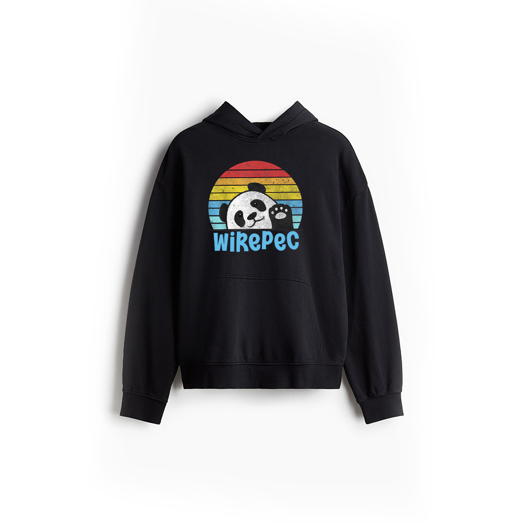 Retro Panda Cute Panda Bear Vintage Zookeeper Zoo Family Fan Hoodie
