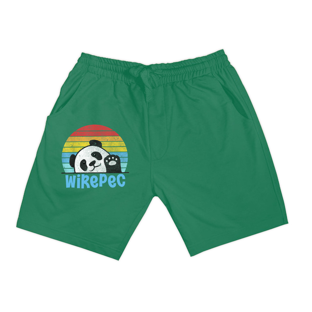 Retro Panda Cute Panda Bear Vintage Zookeeper Zoo Family Fan Shorts - Image 3