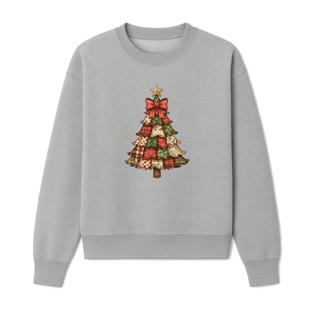 Retro Patchwork Christmas Tree Vintage Merry Xmas Sweatshirts 06-10-2025