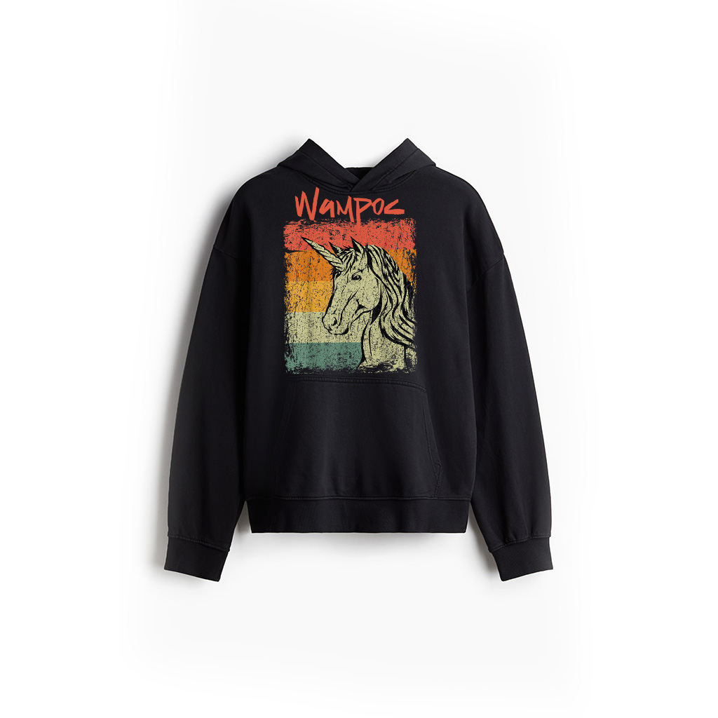 Retro Rainbow Unicorn Gift Vintage Unicorn Hoodie