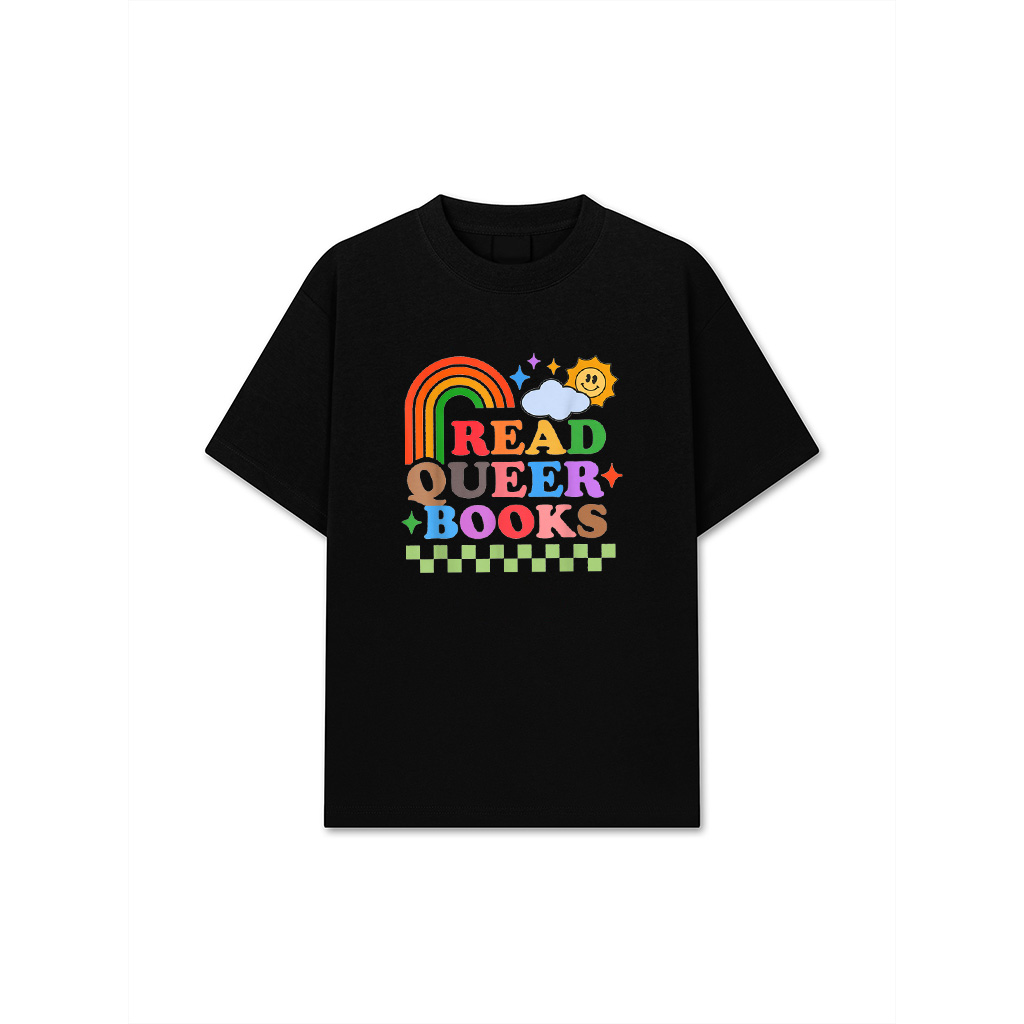 Retro Read Queer Books LGBTQ Books Save Lives Pride Month T-Shirt
