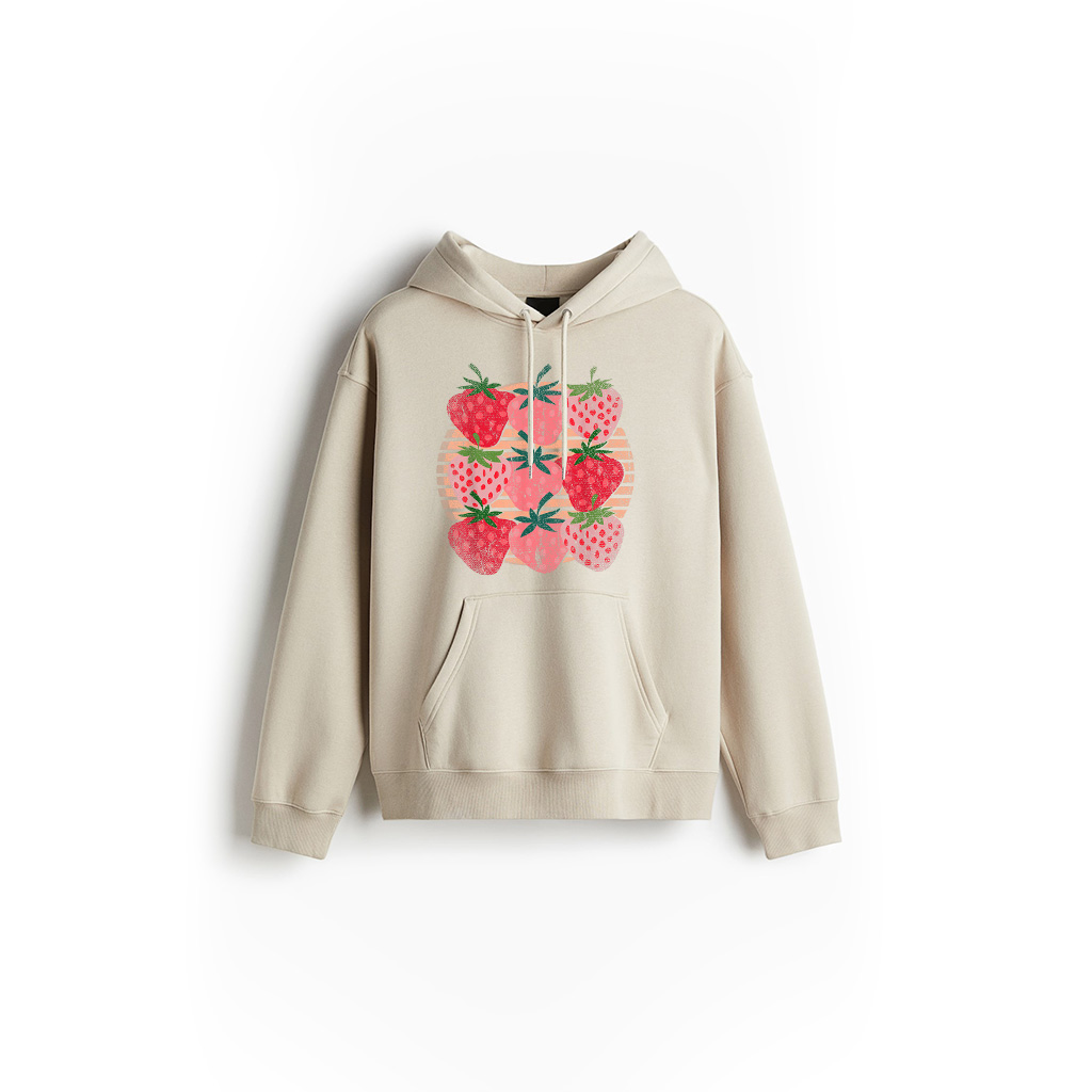 Retro Red Berry Fruit Cottagecore Strawberry Hoodie 26-06-2025