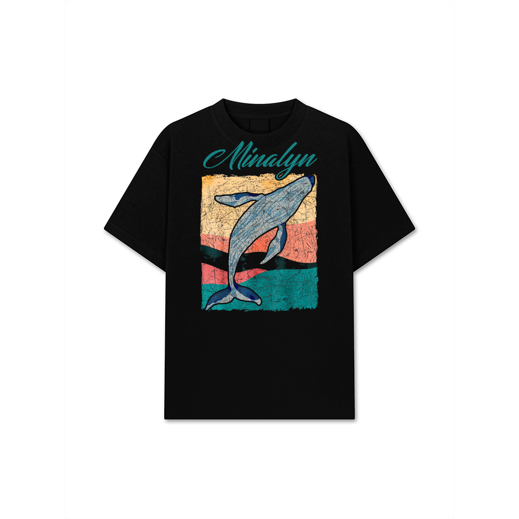 Retro Sea Creature Ocean Mammal Animal Humpback Whale T-Shirt