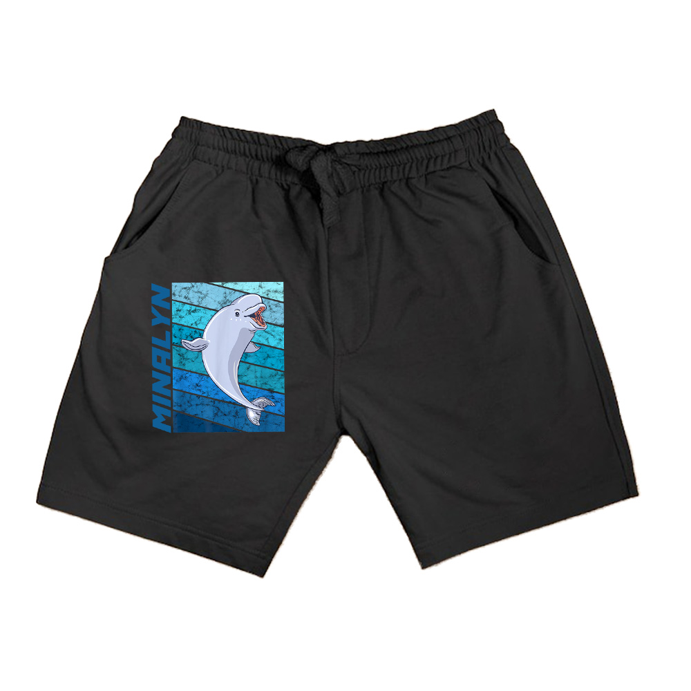 Retro Vintage Beluga Whale Ocean Mammals White Whale Shorts