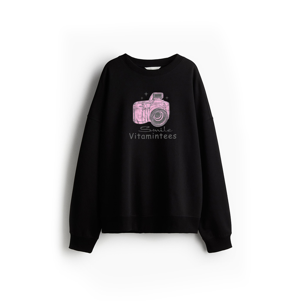Retro Vintage Camera Photography Smile Sweatshirt