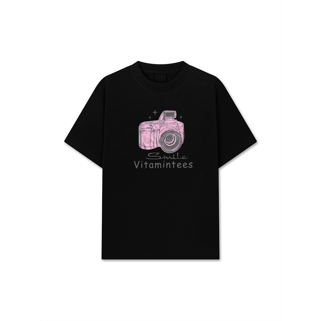Retro Vintage Camera Photography Smile T-Shirt