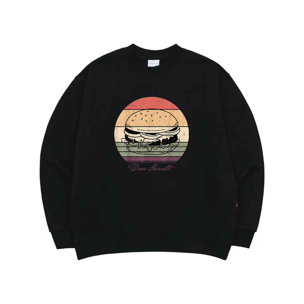 Retro Vintage Cheeseburger Fast Food Burger Lover Sweatshirt