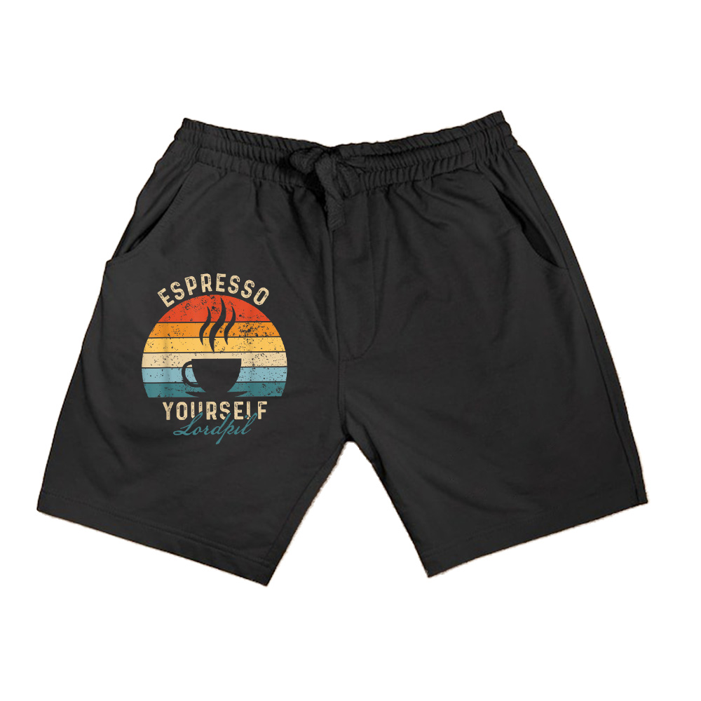 Retro Vintage Coffee Espresso Yourself Funny Caffeine Addict Shorts
