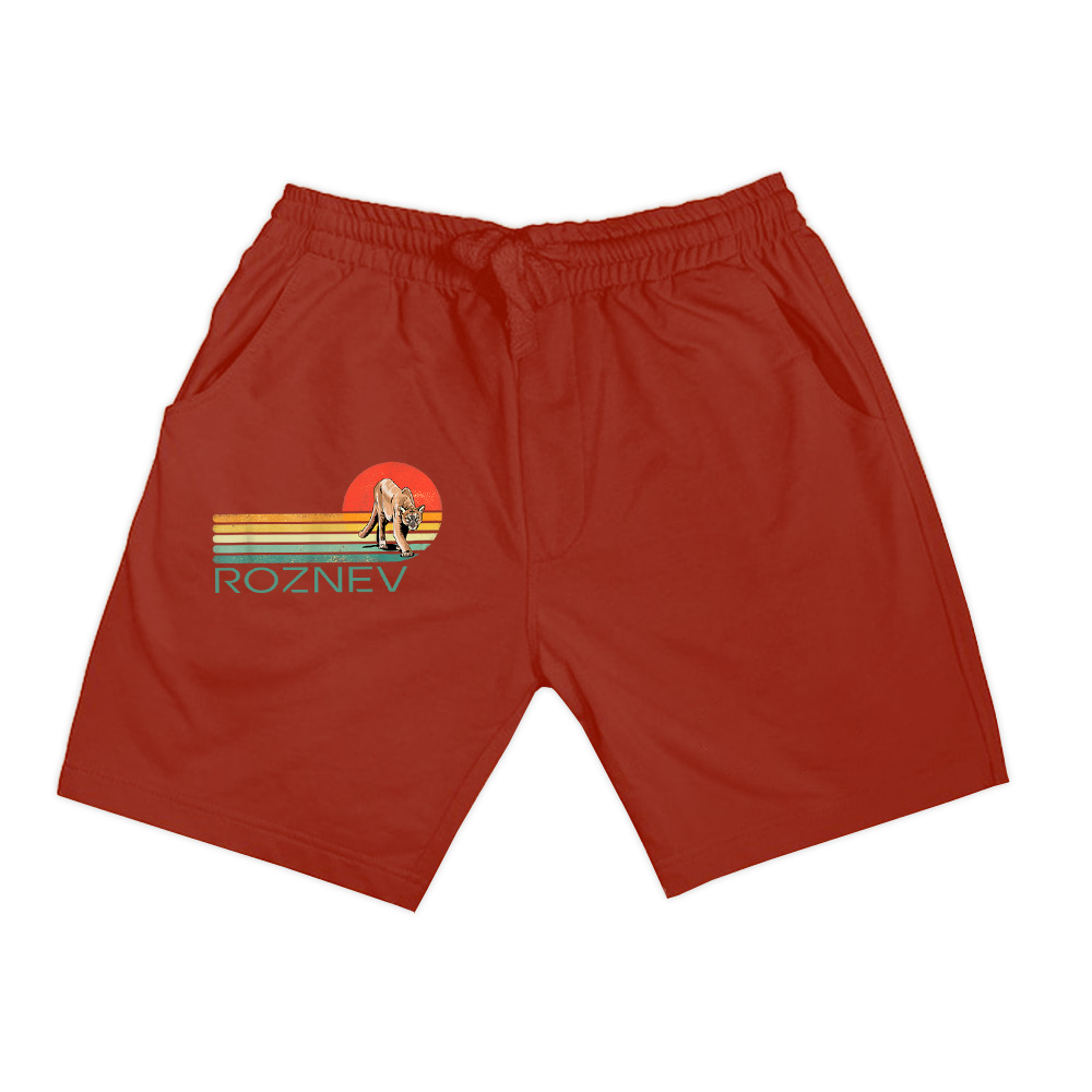 Retro Vintage Cougar Mountain Lion Large Cat Wildlife Animal Shorts,New Arrivals Retro Vintage Cougar Mountain Lion Large Cat Wildlife Animal Shorts New Arrivals