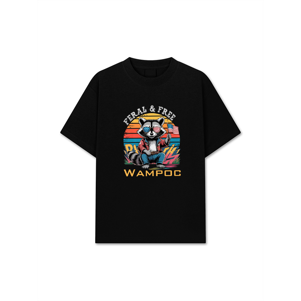 Retro Vintage Feral Free Patriotic Racoon 4Th Of July Premium T-Shirt