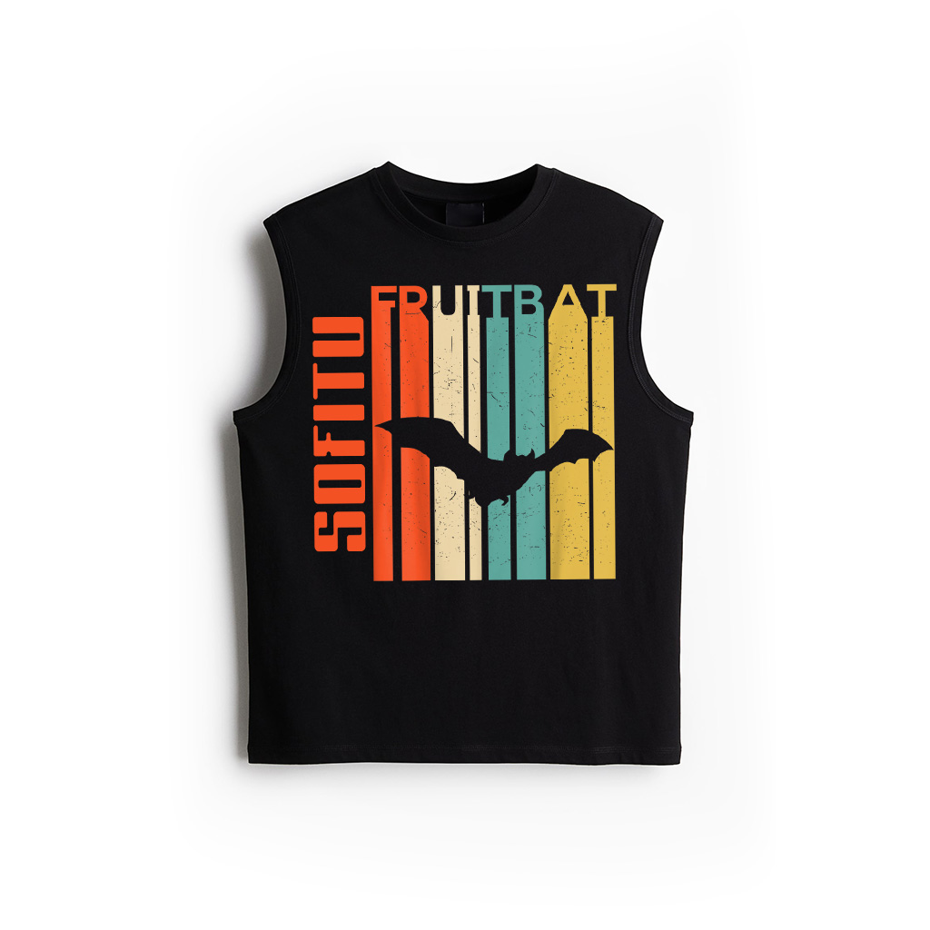 Retro Vintage Fruit Bat Silhouette Megabat Lover Fruit Bat Tank Top