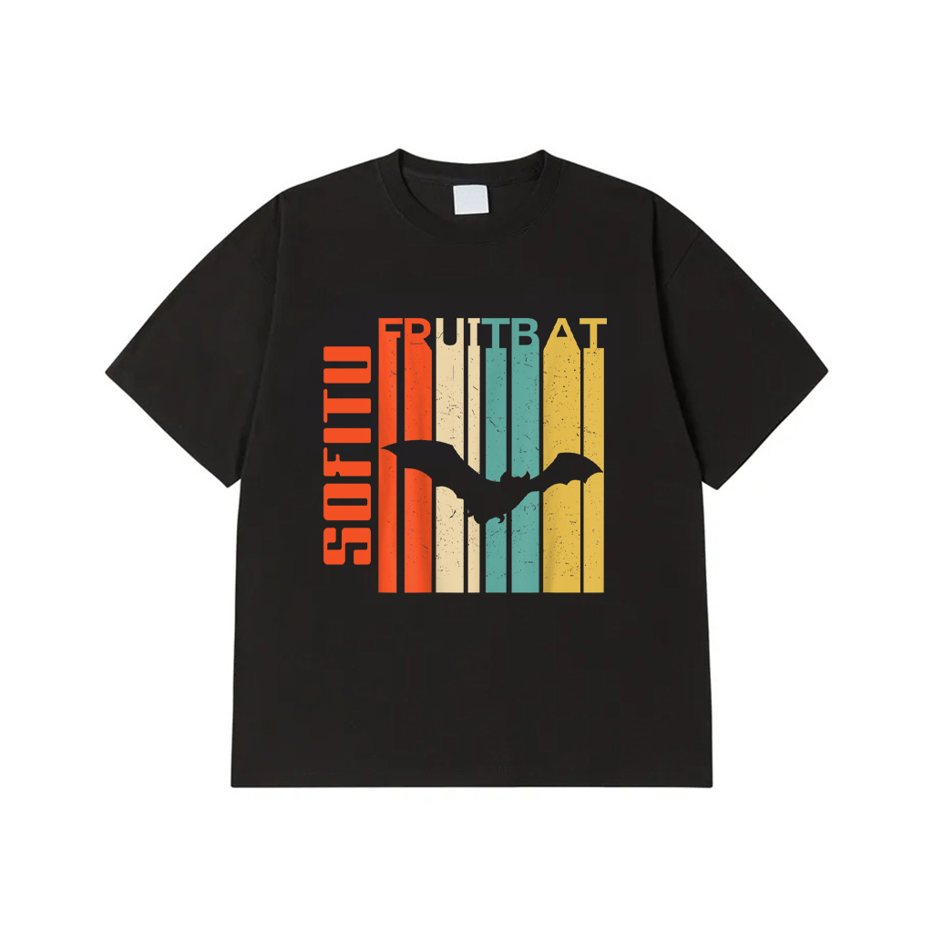 Retro Vintage Fruit Bat Silhouette Megabat Lover Fruit Bat T-Shirt