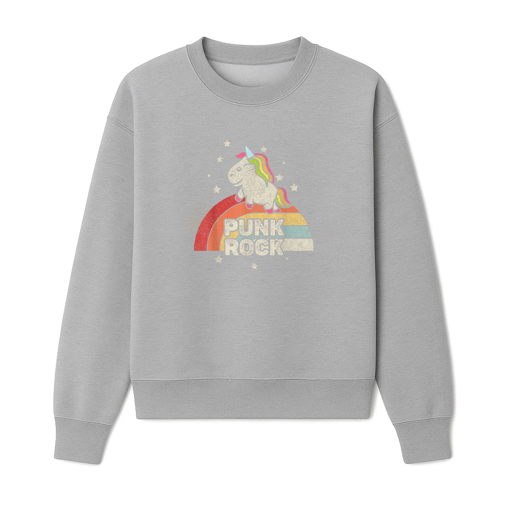 Retro Vintage Ironic Unicorn Punk Rock Music Festival Music Sweatshirts 06-10-2025