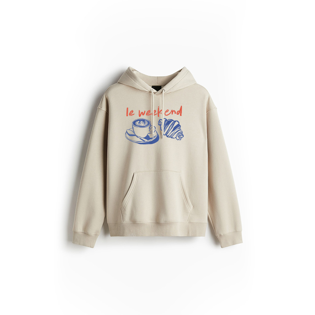 Retro Vintage Le Weekend Lovers Pastry Hoodie