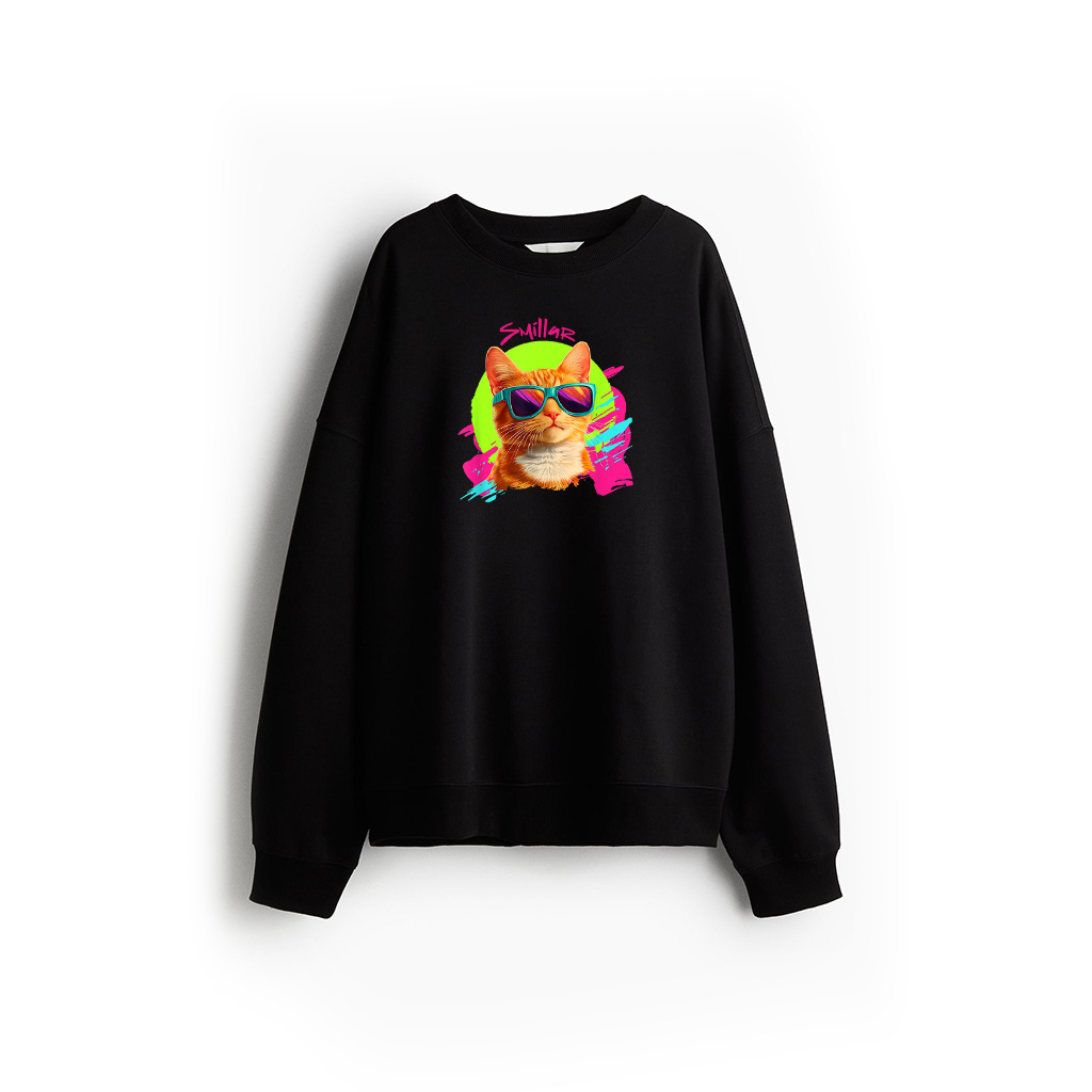 Retro Vintage Orange Tabby Cat Lover Sweatshirt
