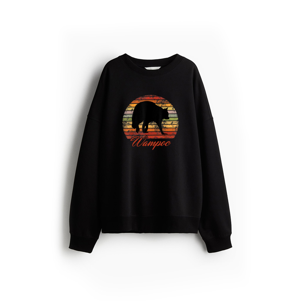 Retro Vintage Racoon Silhouette Sweatshirt