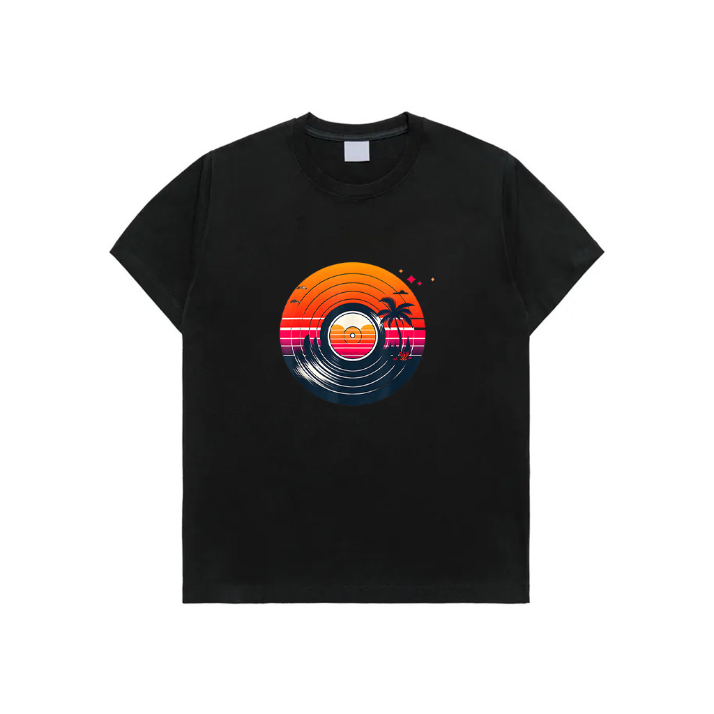 Retro Vintage Sunrise 80S Old Classic Vinyl Records T-Shirt