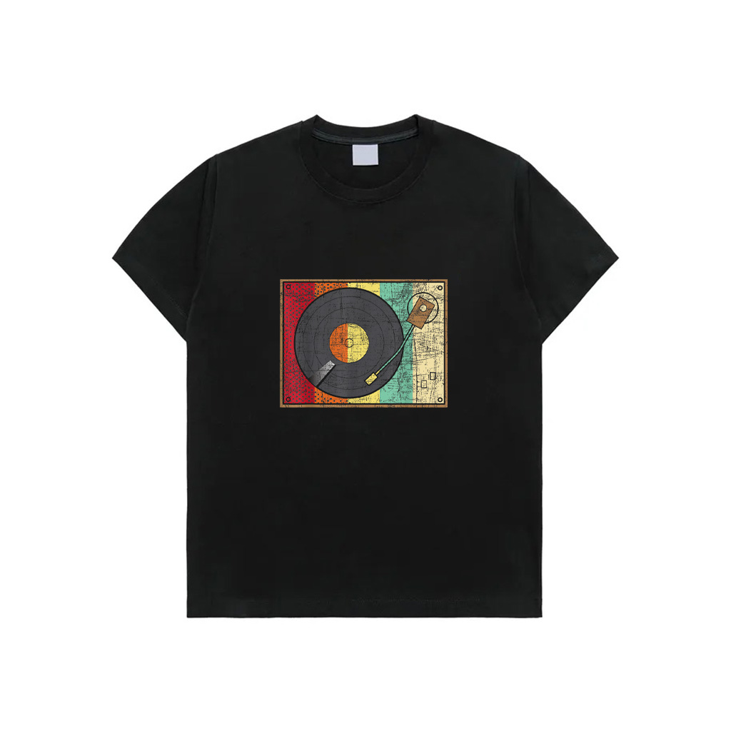 Retro Vintage Vinyl Record Player Turntable Music Lover T-Shirt