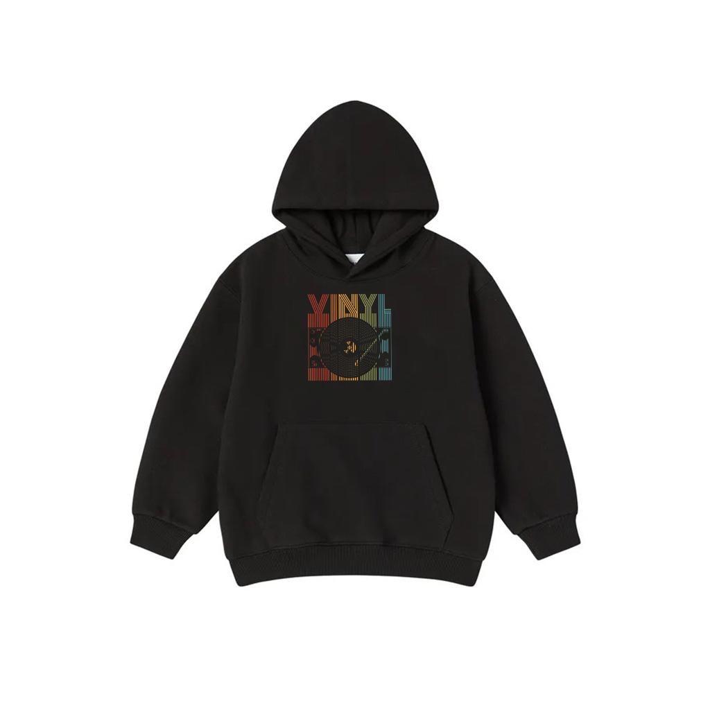 Retro Vinyl LP Records Vintage Disc Hoodie