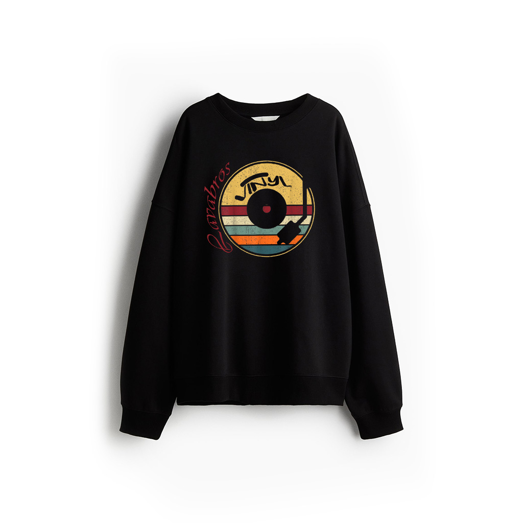 Retro Vinyl Record Vintage Vinyls LP Record Sweatshirt