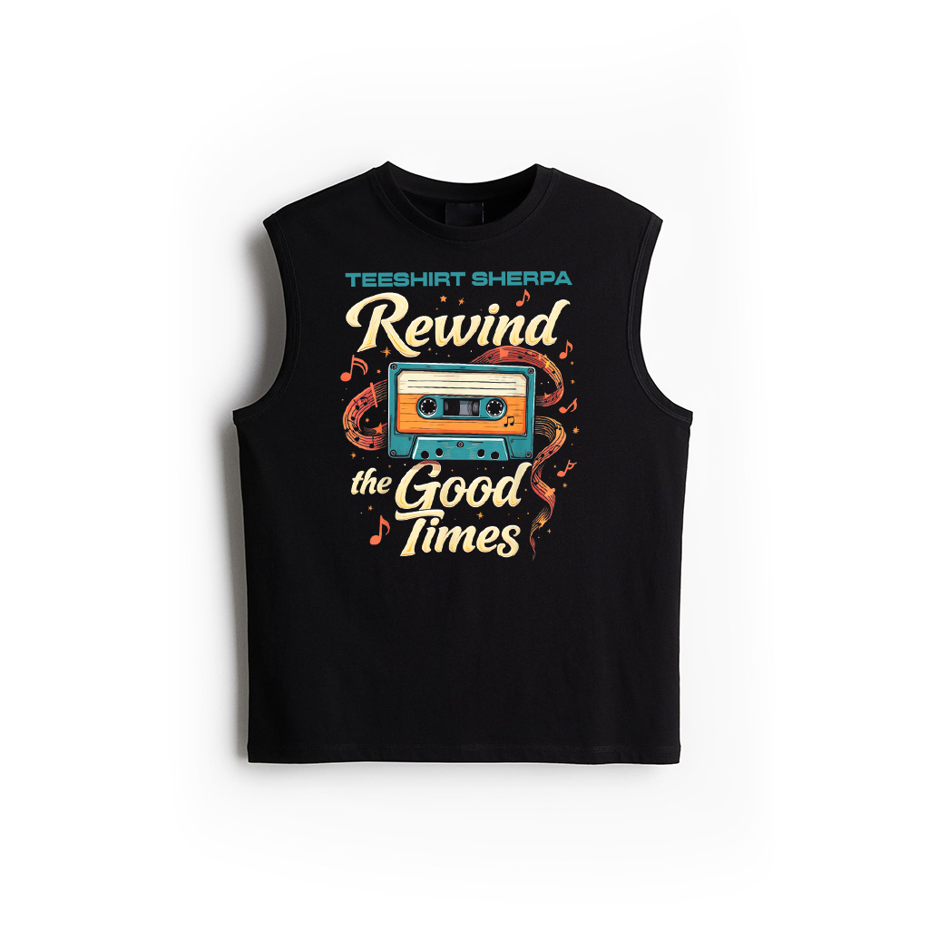Rewind The Good Times Vintage Cassette Tape Tank Top