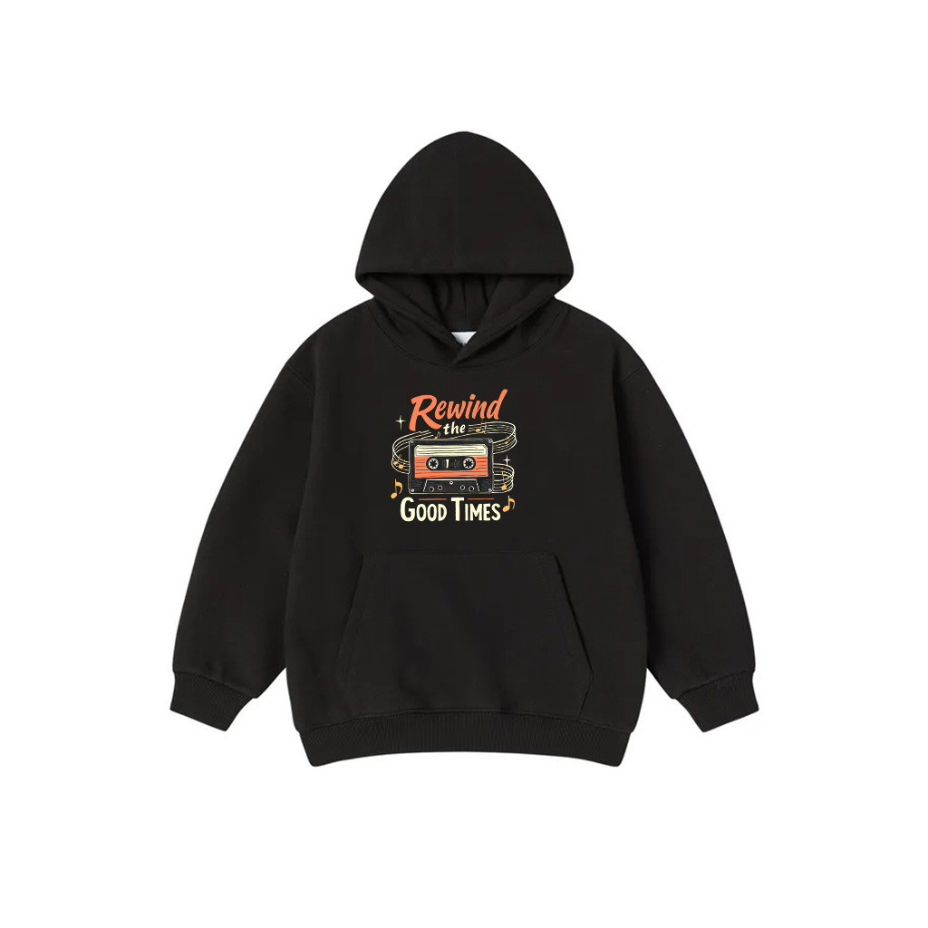 Rewind The Good Times Vintage Cassette Tape Hoodie