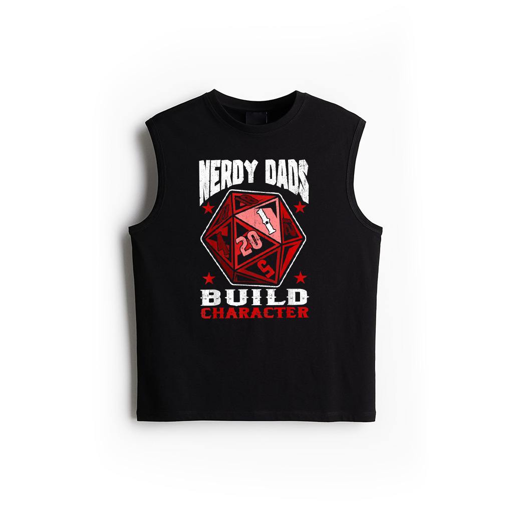 RPG Gamer Nerdy Dads Build Character Funny Game Fathers Day Tank Top