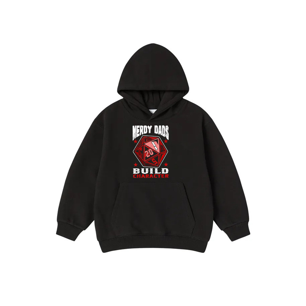 RPG Gamer Nerdy Dads Build Character Funny Game Fathers Day Hoodie