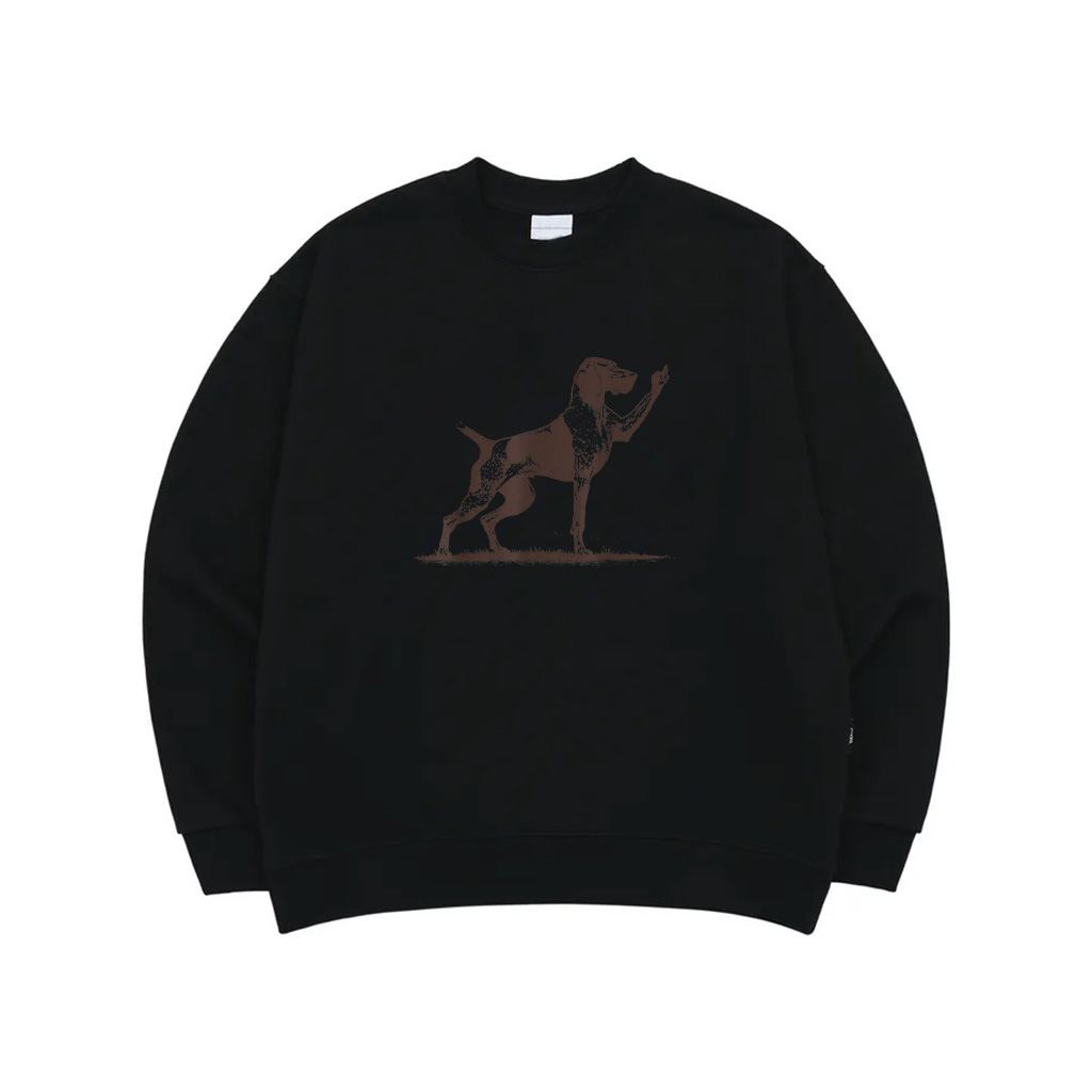 Rude Pointer Dog German Shorthair Dog Midle Finger Hand Sweatshirt