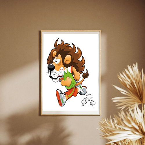 Runner Lion Poster