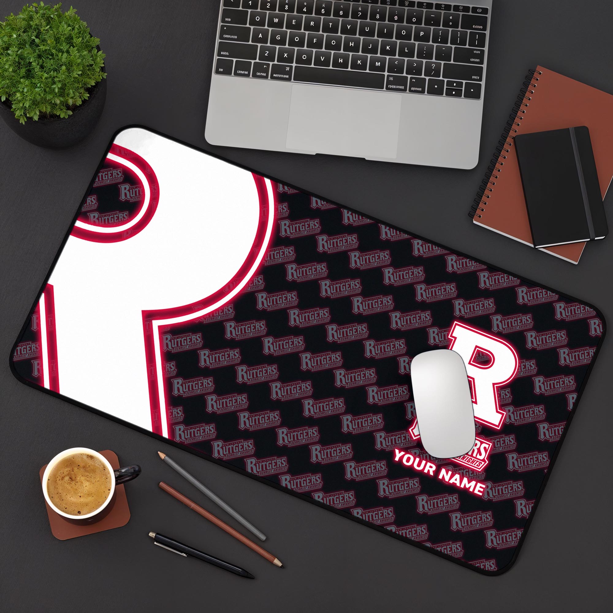 Rutgers Scarlet Knights 2025 Version Mouse Pad Custom Printed, Sport Team Mouse Pad, Sport Gift For Fans