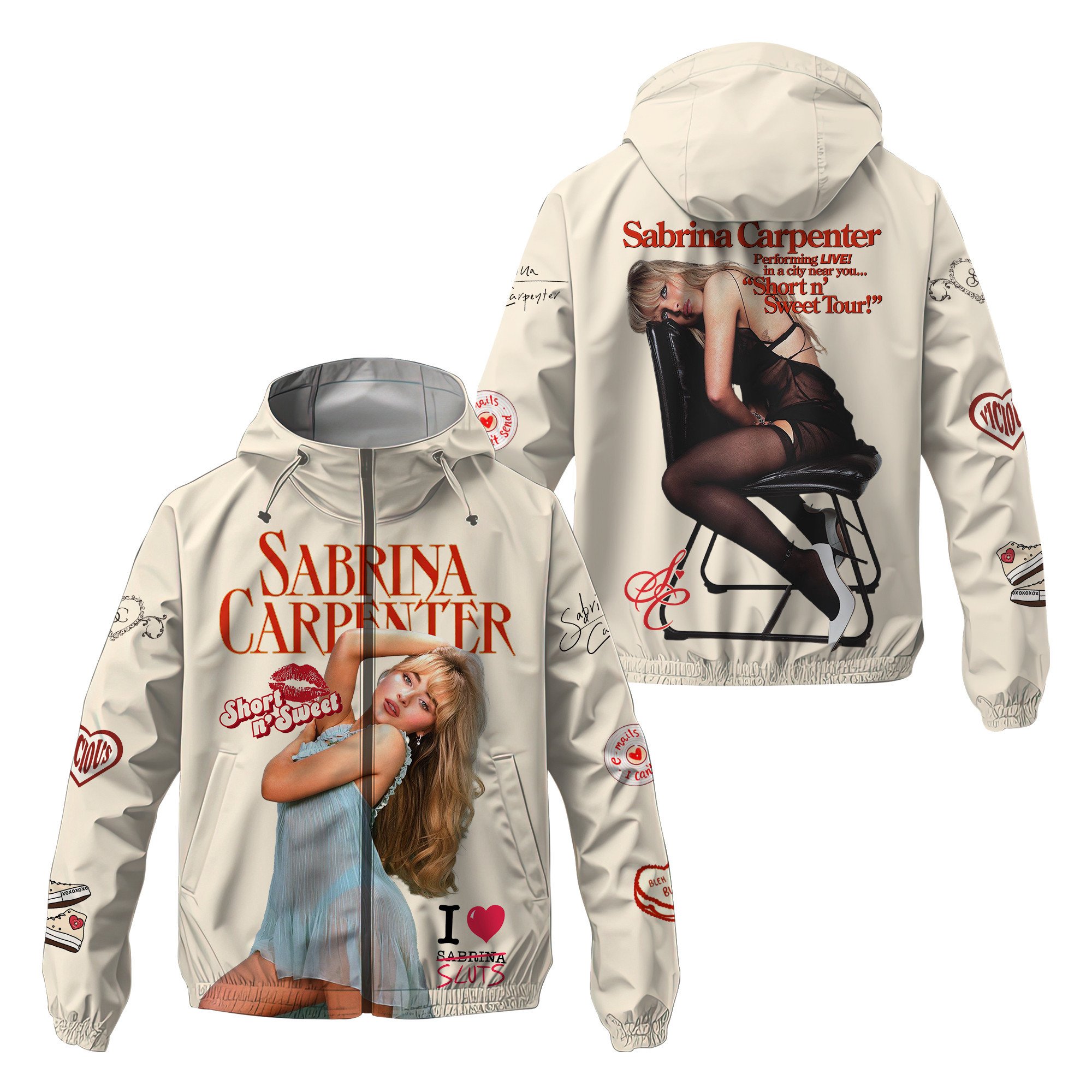 Sabrina Carpenter Music Windbreaker Outdoor Jacket